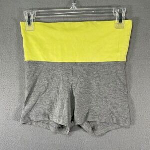 Forever 21 Womens Shorts Gray Yellow Fold Over Waist Band Size S